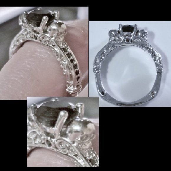 Unknown Jewelry - Detailed Goth Biker Skull Engagement Ring